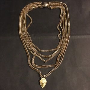 Vintage Gucci multi chain gold necklace